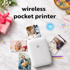 HPRT-Mini Wireless Portable Photo Printer Coloured + 25 sheets of photo Paper