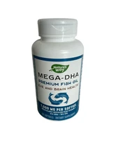 Nature's Way, Mega-DHA Premium Fish Oil, 1,000 mg, 60 Softgels