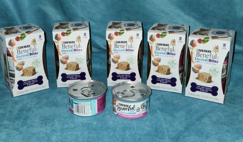 Purina Beneful IncrediBites Pate Wet Small Dog Food Salmon-12+5 cans=17 Cans