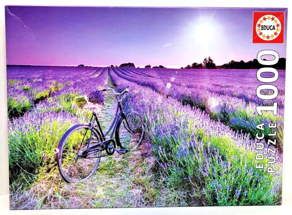 8412668192553 Велосипед-пазл Educa В Лавандовом Поле 1000 шт 26 3/4 дюйма x 19 дюймов