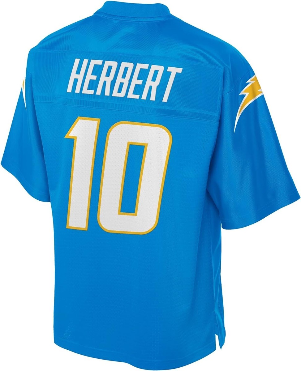 NFL PRO LINE Men's Justin Herbert Powder Blue Los Angeles Large