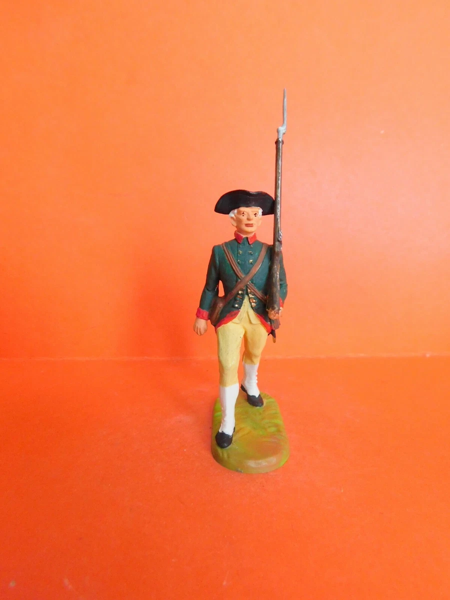 Figurine Elastolin - Officier Supérieur à Cheval - Guerre Indépendance Américaine - 60mm