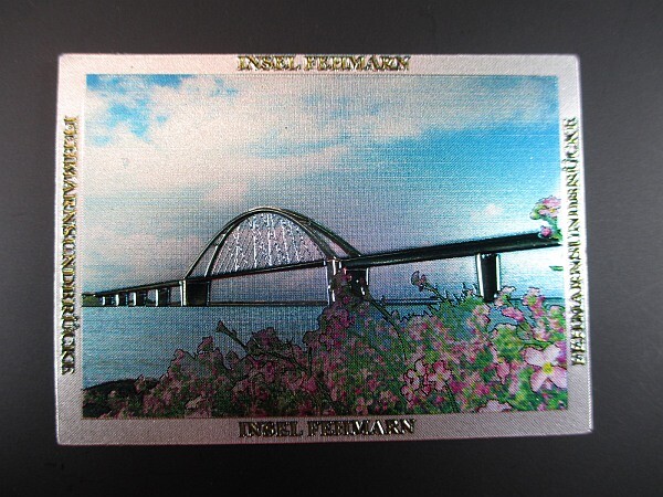Fehmarn Bridge premium souvenir magnet, Germany Germany, laser optics!