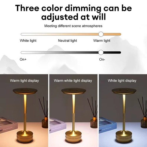 Modern Cordless LED Table Lamp Touch Dimmable USB Rechargeable Bar Night Light - Picture 12 of 25