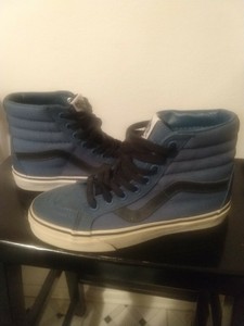 vans blue and black high tops