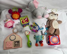 Baby Infant Toys Developmental Sensory Teething Rattle Crinkle Car Crib Lot 12