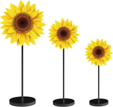 3 Pcs Spring Table Decor Summer Sunflower Wood Table Sign Spring Freestanding Bu