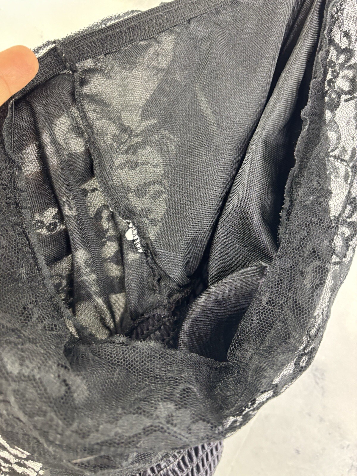 Vintage 80s Playsuit Jumpsuit M Black Whimsigoth Strapless smocked Goth Grunge