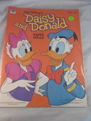 Vintage Walt Disney's  Daisy and Donald paper dolls - Whitman #1990 - Never Used