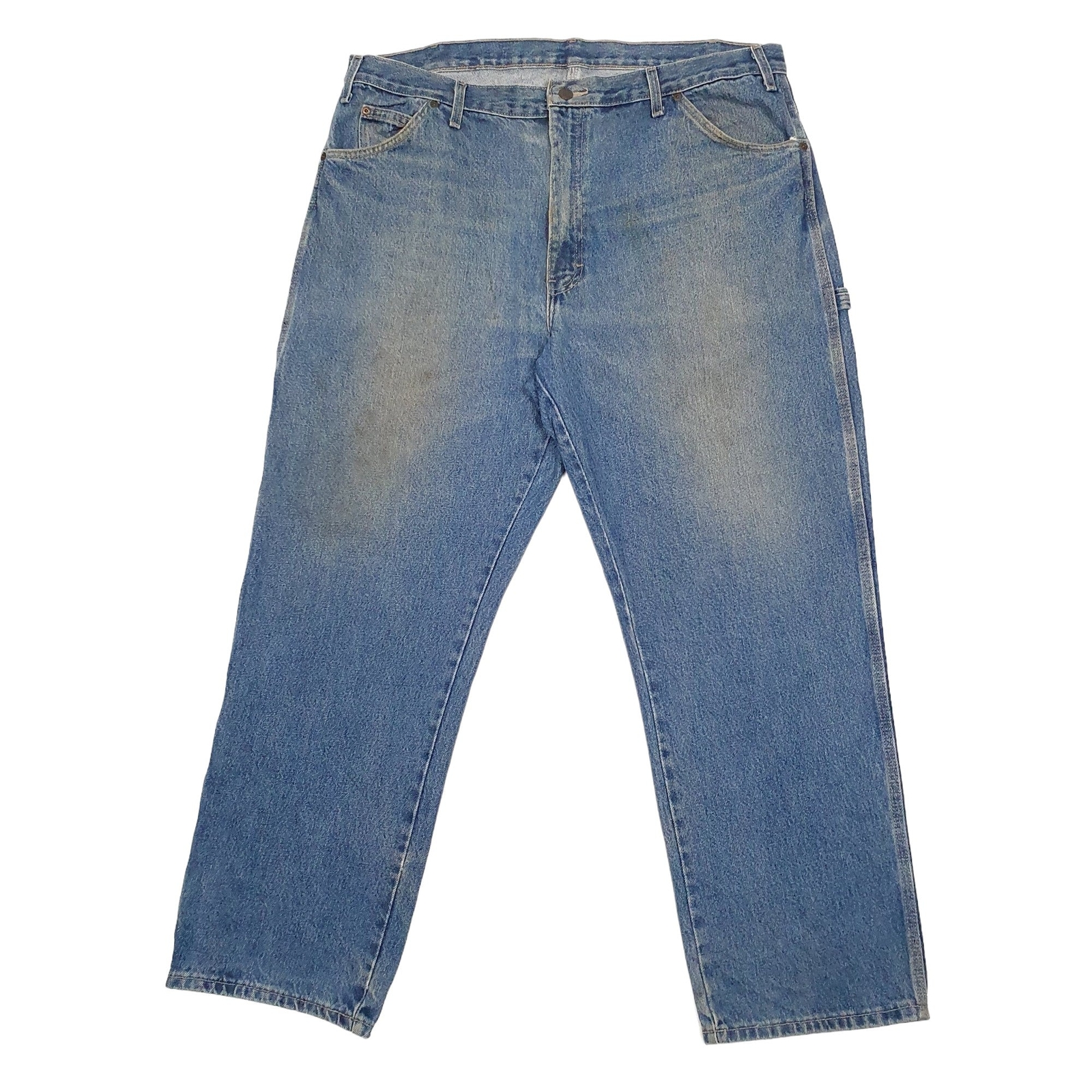 DICKIES Carpenter Workwear Trousers Cotton Blue Mens W40 L30 image 2