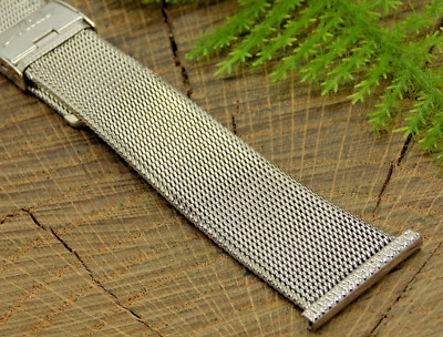 Finesse for Mido USA Vintage 22mm Sliding Clasp Mesh Gold Filled Watch Band NOS