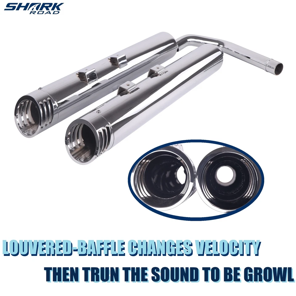 Tubo de escape cromado para escape Kawasaki Vulcan, Kawasaki Vulcan Vaquero 1700 Foto 2 de 4