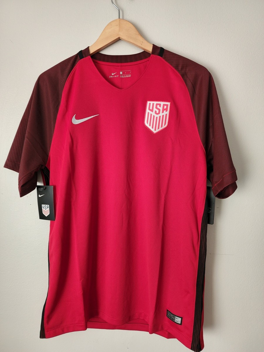 Nike Dry United States Size Large Third Stadium Soccer Jersey Red