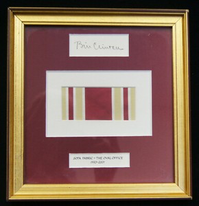 Bill Clinton US President Autograph White House Oval Office Sofa Swatch PSA/DNA