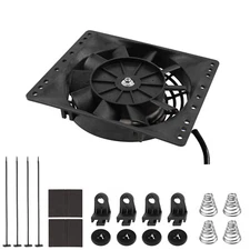 6IN Universal  Radiator Electric Cooling Slim Push Pull Fan 12V 80W Mount Kit