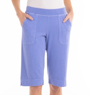 FRESH PRODUCE Large Peri BLUE $64 Key Largo JERSEY Pedal Pusher Shorts NWT New L