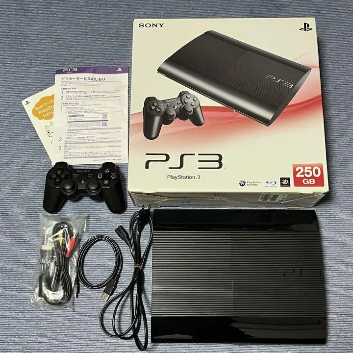 SONY PlayStation 3 PS3 CECH-4000B 250GB Game Console Full Box Tested  Excellent