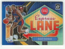 Isiah Thomas 2020-21 Panini Donruss Optic Express Lane #21 BLUE HOLO PRIZM /85