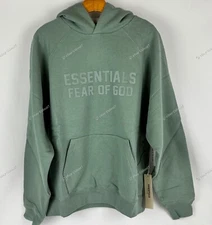 FEAR OF GOD ESSENTIALS HOODIE "SYCAMORE" Size LARGE AUTHENTIC