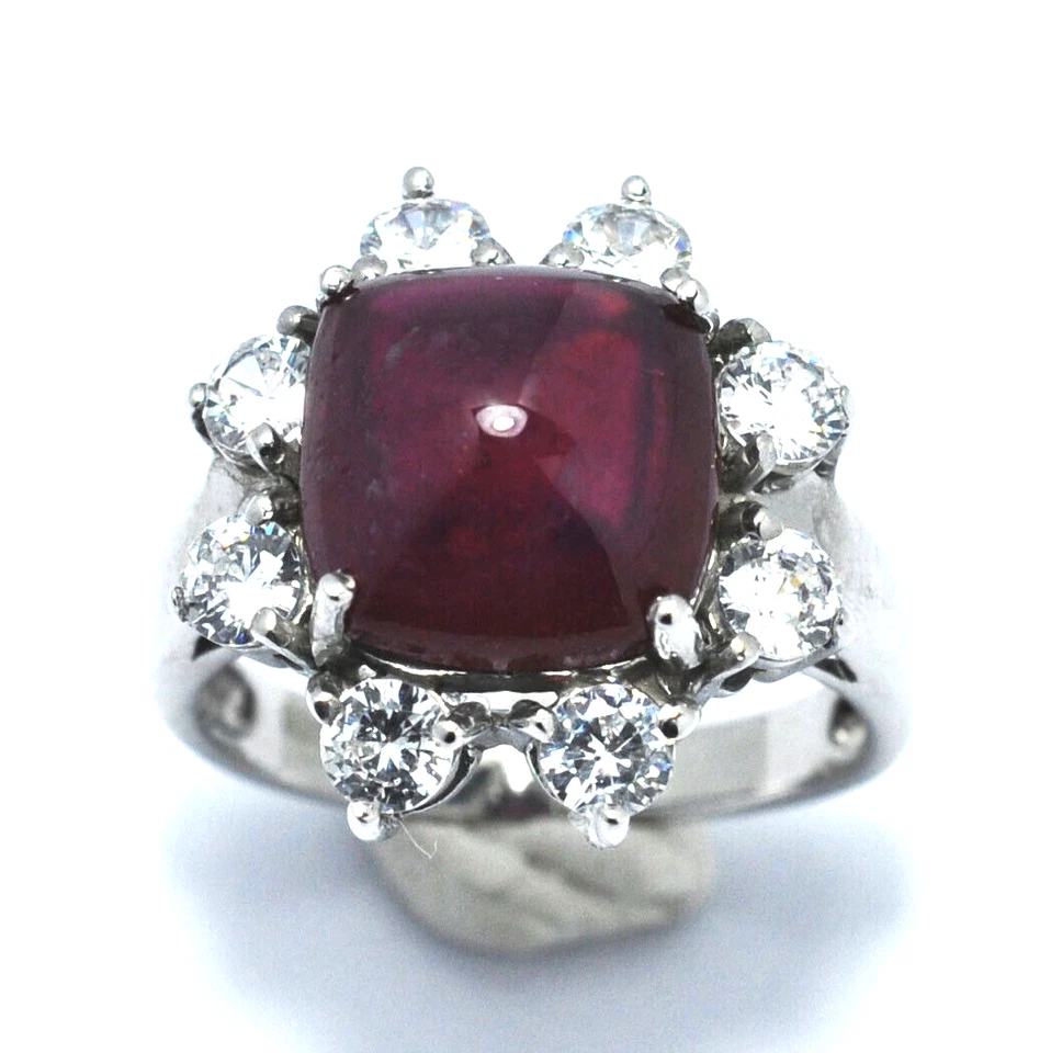 L'ANELLO IN ARGENTO 925 CON RUBINO NATURALE 8,25 CT - Immagine 3 di 4