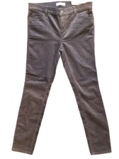 Loft Curvy High Waist Skinny Cordouroy Gray Pants 4/27P NWT