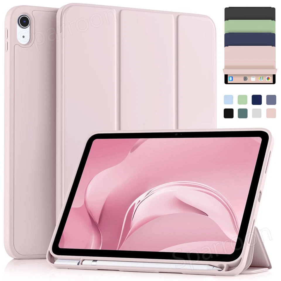 Smart Case For iPad 11/10/9/8/7/6/5th Pro Air 11 13 M3 2025 with Pencil Holder - Image 3 of 4