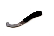 Bot Egg Knife Black Plastic Handle Stainless steel Blade 8"
