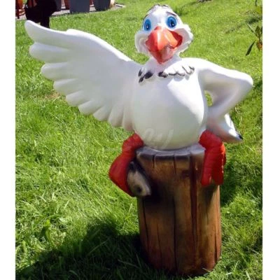 lustiger VOGEL PELIKAN MÖWE Garten Deko Tier Figur maritim MEER NORDSEE TEICH - Bild 1 von 2