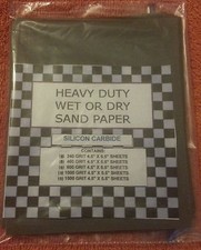 40 14 Sheets Sandpaper 240 400 600 1000 1500 Grit For Auto Body Filler