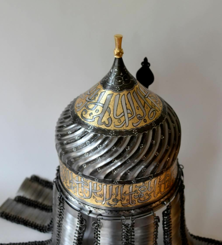 18GA Steel Medieval Arabic Turban Mongol Helmet Knight Museum Helmet - Picture 7 of 7