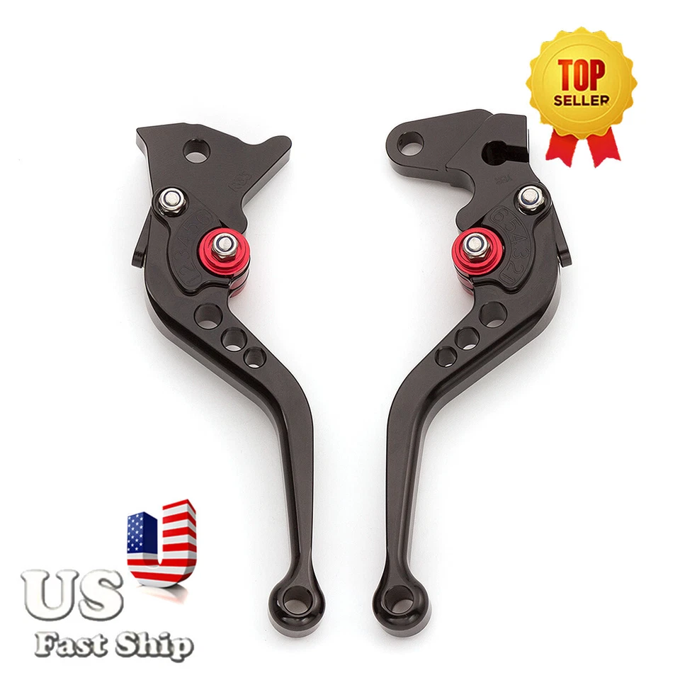 Empuñaduras de palanca de freno de embrague corto CNC stock de EE. UU. para Ducati 1299 Panigale/S/R 2019 Foto 2 de 4