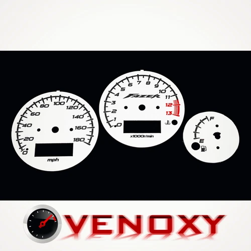 Yamaha FZS 1000 Fazer Gauge Faces MPH WHITE