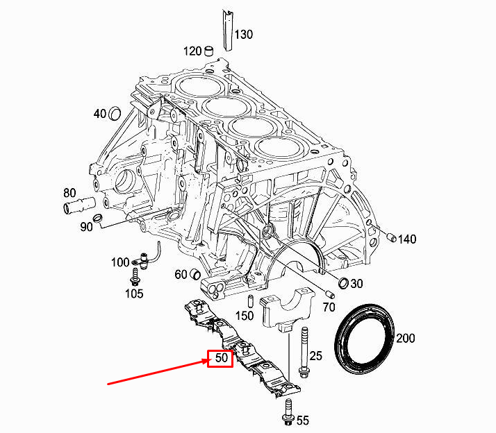 Pont de palier moteur MERCEDES-BENZ A W177 A2820340108