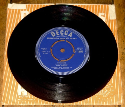 ALEX HARVEY ~ THE SUNDAY SONG b/w HORIZONS ~ UK DECCA DEMO PROMO 7" 1967 - Imagen 7 de 8