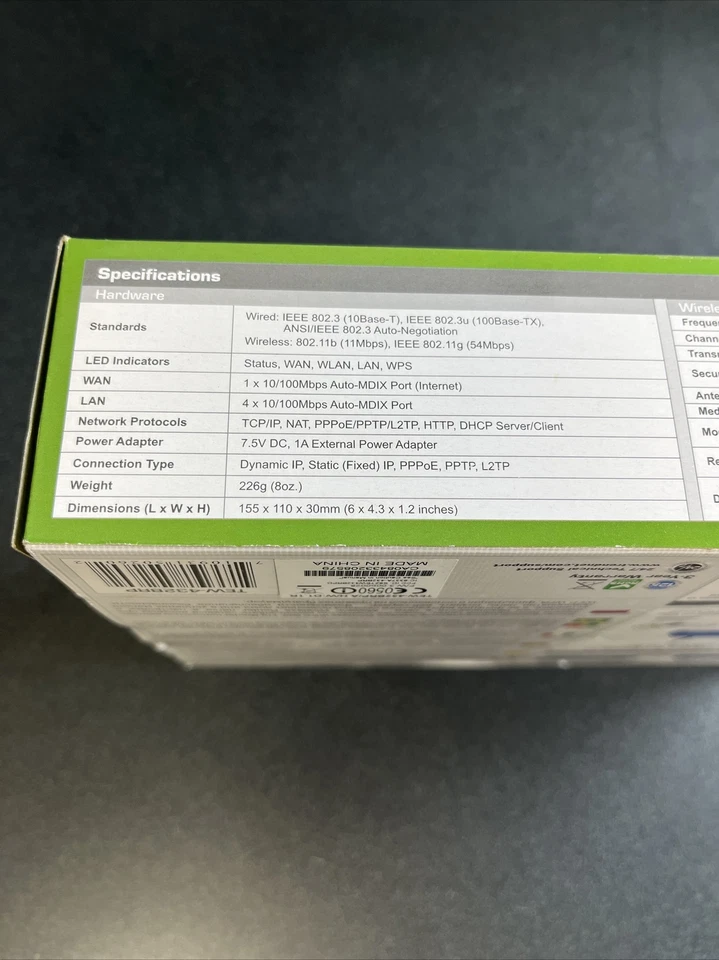 TRENDnet TEW-432BRP 54 Mbps 4-Port 10/100 Broadband Wireless Firewall Router-New - Image 4 of 4