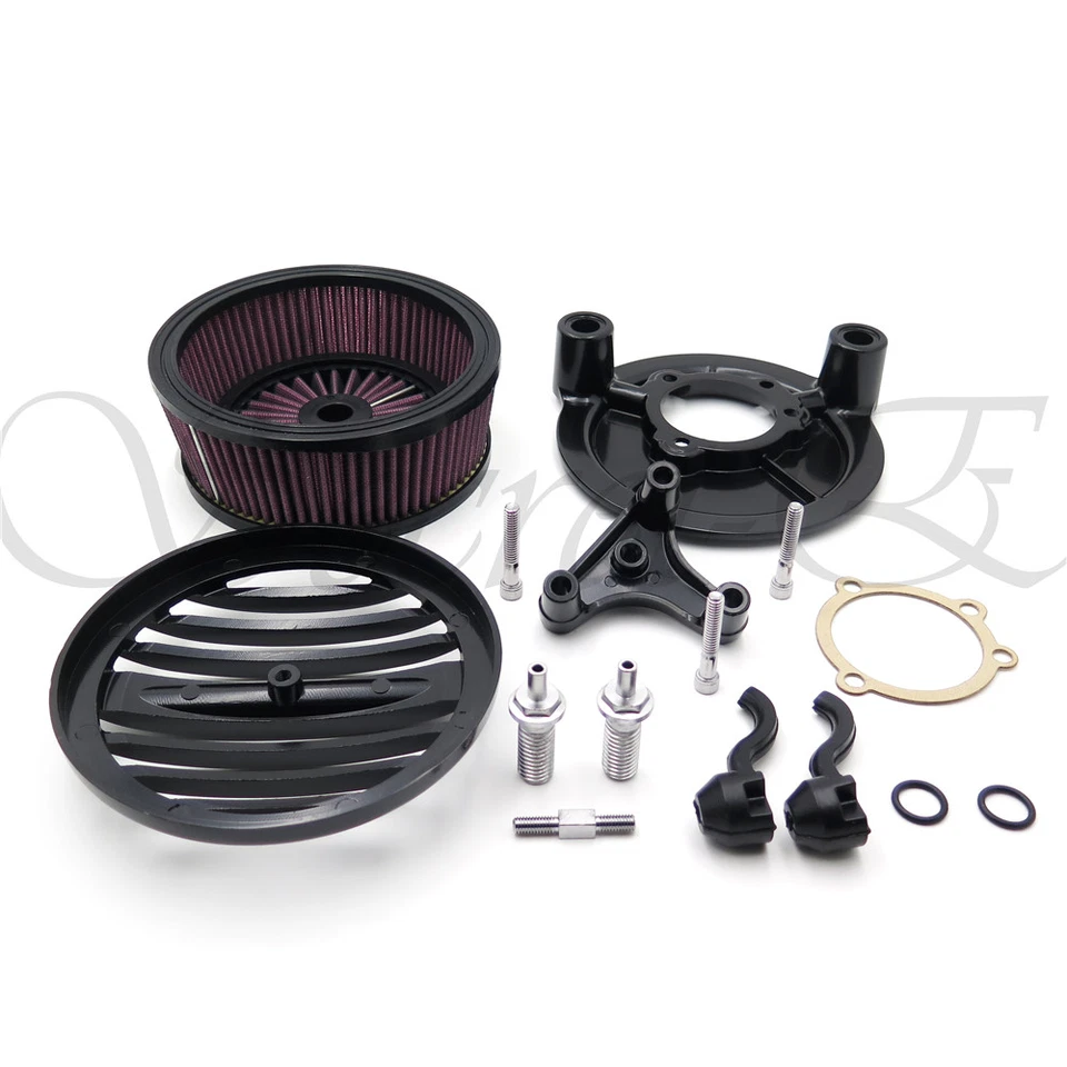 Kit de filtro de aire de rejilla negra para Harley Nightster SuperLow XL883L XL 2007-2017 Foto 3 de 4