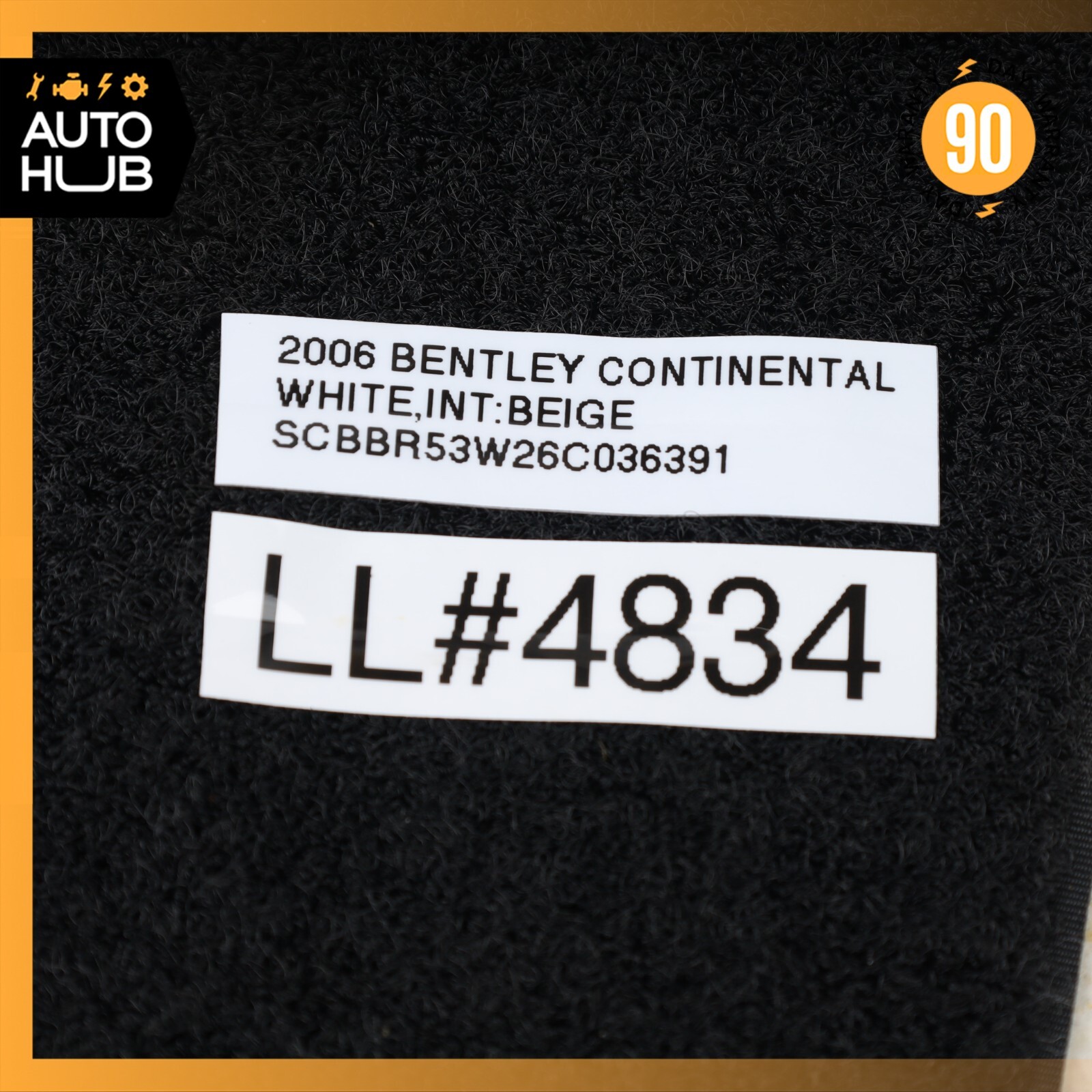 Bentley Continental Flying Spur Front Right Side Seat Upper Back Cushion OEM 80k