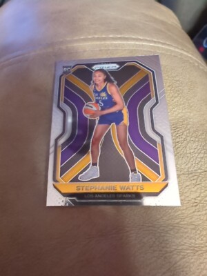 2021 Panini Prizm WNBA Stephanie Watts #98 Los Angeles Sparks Rookie Card - JF