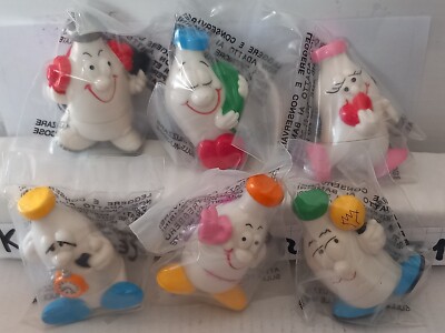 KINDER SURPRISE FERRERO BRIOSS FULL SET FUNNY MILK BOTTLES VINTAGE TOYS TOP RAR