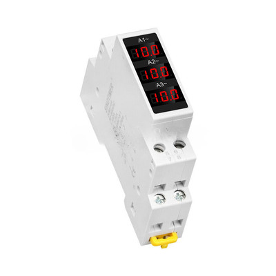 AC 80-500V 1-100A DIN-Rail Three-Phase AC Ammeter Digital Display Current Meter