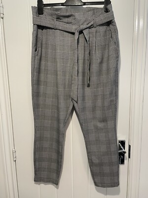 LADIES VERO MODA HOUNDSTOOTH HIGH WAISTED ANKLE GRAZER TROUSERS UK SIZE XL BRAND