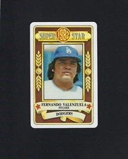 1982 Permagraphics FERNANDO VALENZUELA credit card DODGERS Perma Graphics