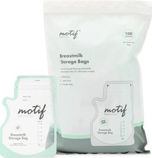 Motif Medical Breastmilk Storage Bags-Breastfeeding Mom Gifts 6 oz, 100 Count