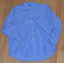 Polo Ralph Lauren Yarmouth Oxford Shirt Size 17 33 Blue Button Down Cotton