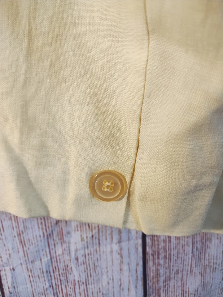 Chaqueta de traje amarilla Chadwicks para dama mezcla de lino/algodón talla 14 nueva con etiquetas (W1598) Foto 4 de 4