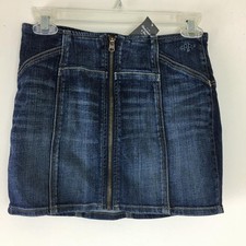 NWT Abercrombie Fitch Womens Blue Jean Denim Mini Skirt Size 0