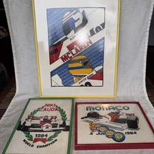3 Racing Framed Fabric Prints