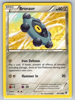 Bronzor 60/124 Common Fates Collide Pokemon Lightly Played