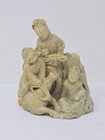 Chinese Qing Shoushan Soapstone Carving Water Buffalo & Figures - Fine Detail — photo 1
