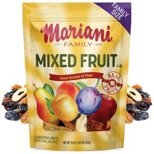 Mariani Mixed Fruit 30oz Bulk Bag   No Sugar Added Dried Fruit Mix with Pears,
